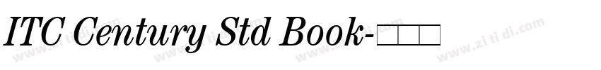 ITC Century Std Book字体转换